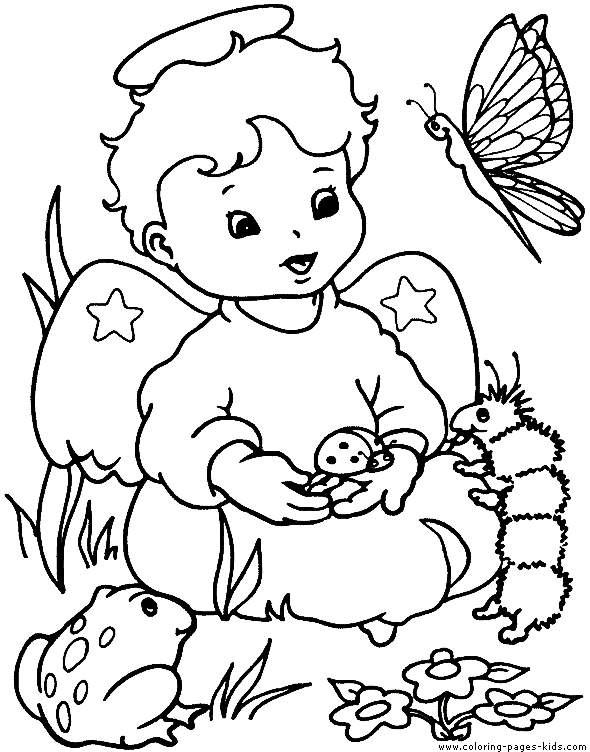 55 Angel Coloring Pages For Christmas 11