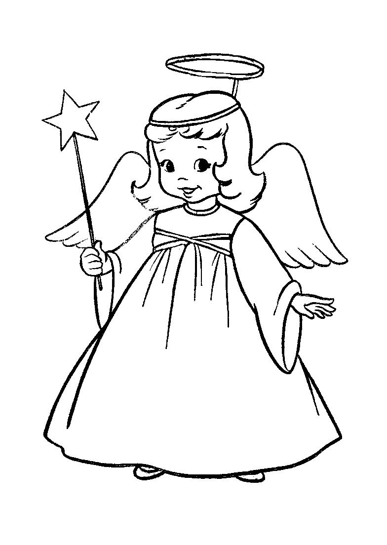 55 Angel Coloring Pages For Christmas 12