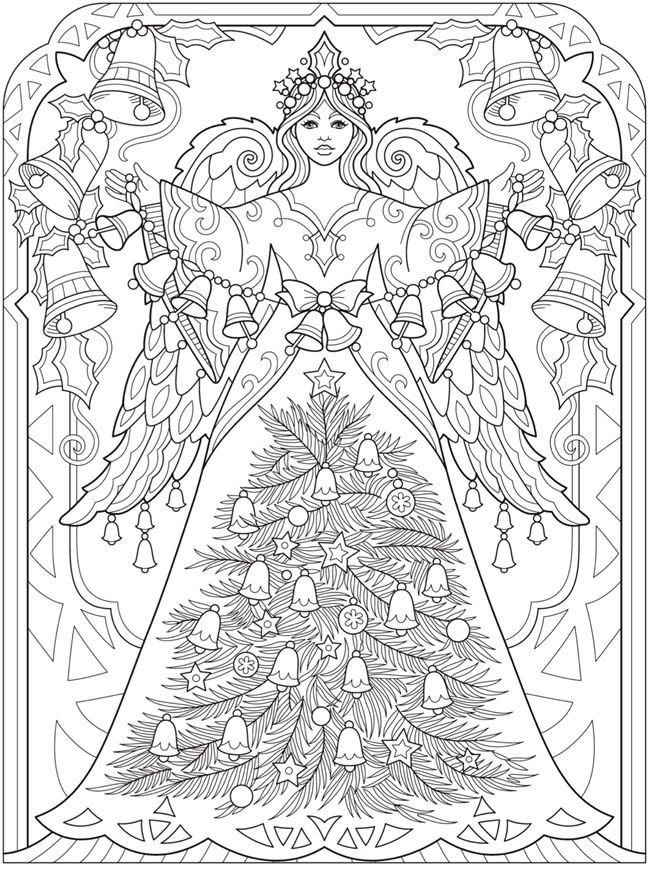 55 Angel Coloring Pages For Christmas 15