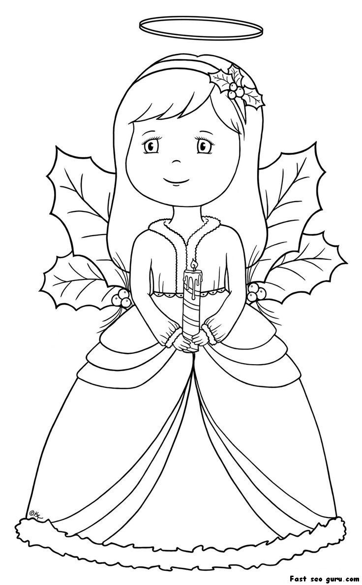 55 Angel Coloring Pages For Christmas 16