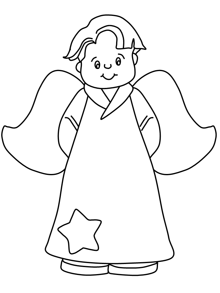 55 Angel Coloring Pages For Christmas 21