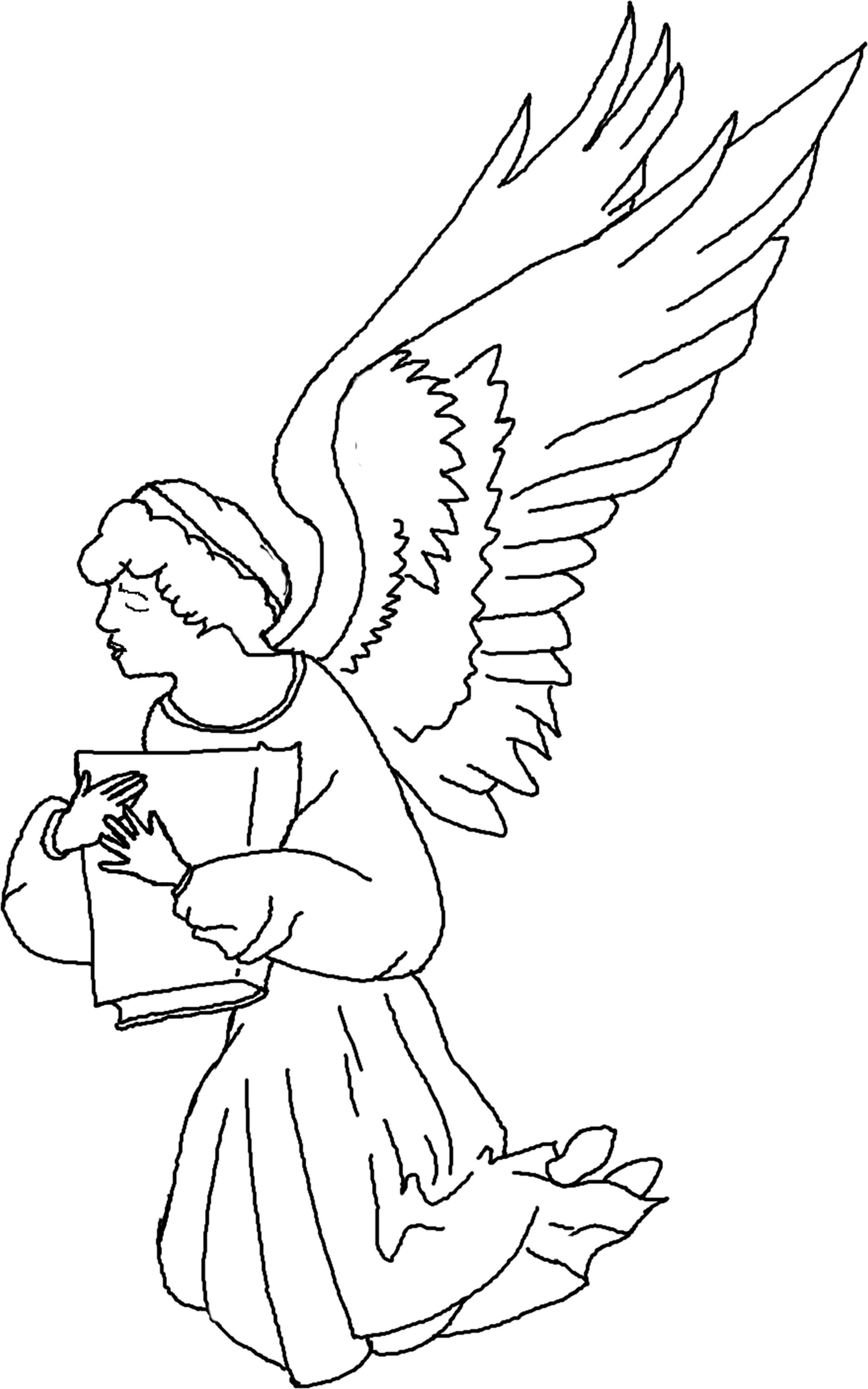 55 Angel Coloring Pages For Christmas 22