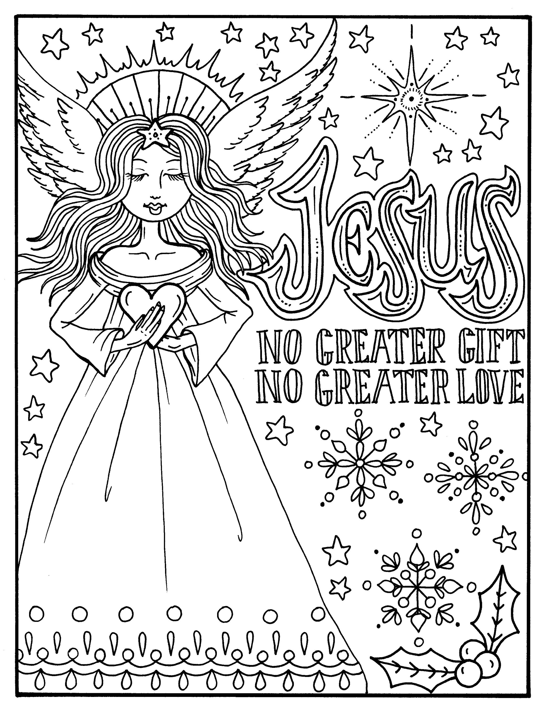 55 Angel Coloring Pages For Christmas 25