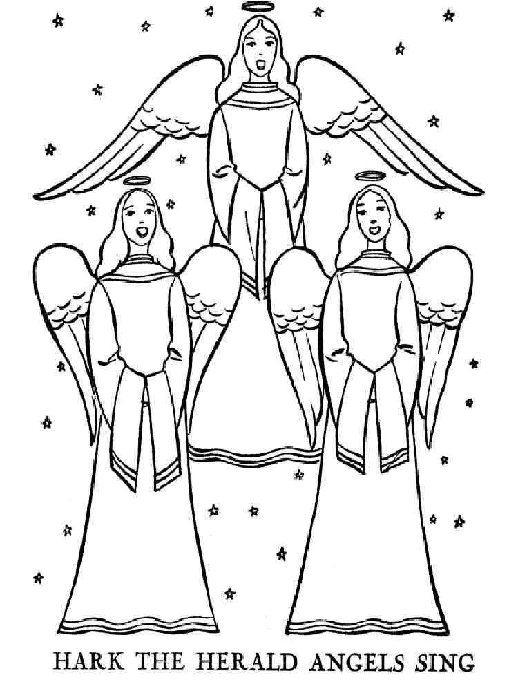 55 Angel Coloring Pages For Christmas 28