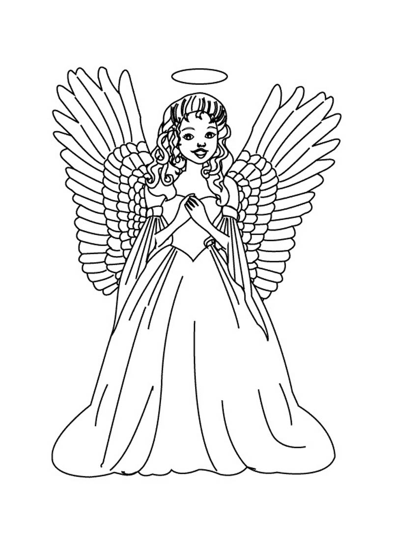 55 Angel Coloring Pages For Christmas 32