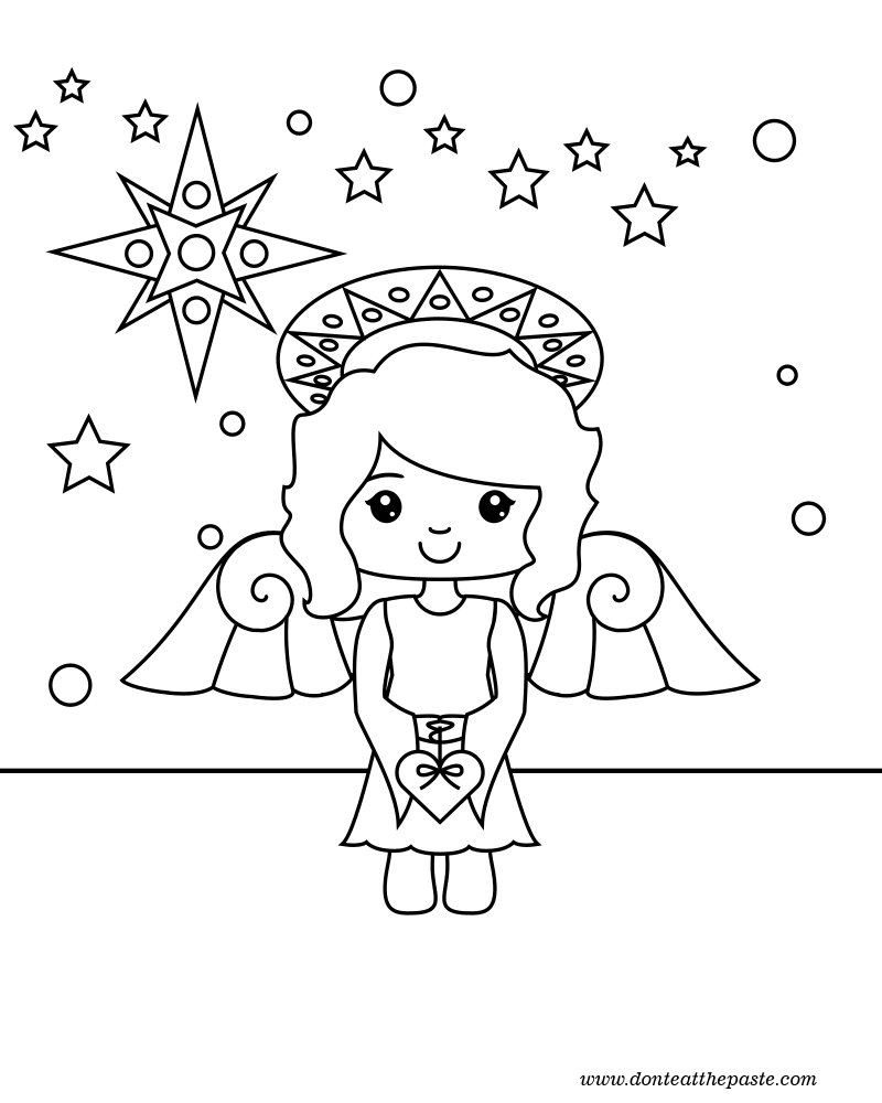 55 Angel Coloring Pages For Christmas 34