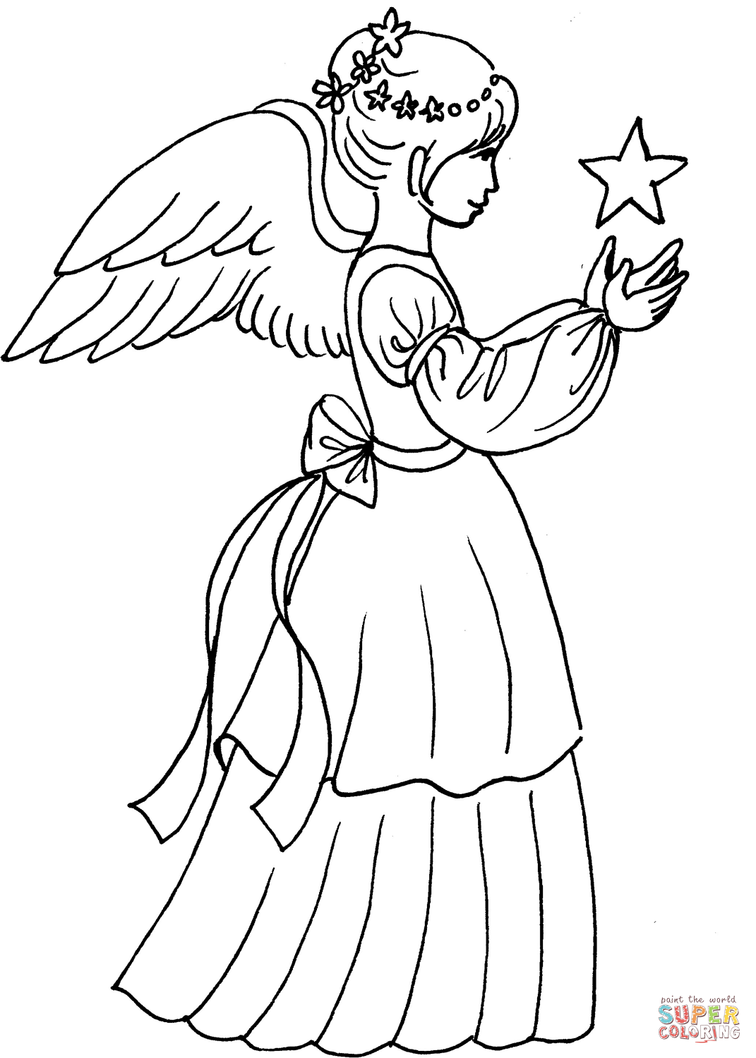 55 Angel Coloring Pages For Christmas 35