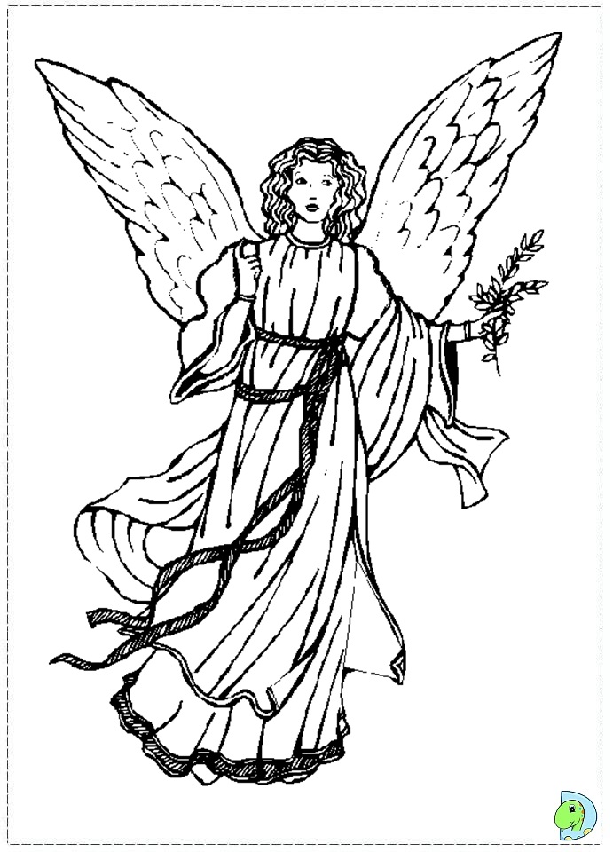 55 Angel Coloring Pages For Christmas 37