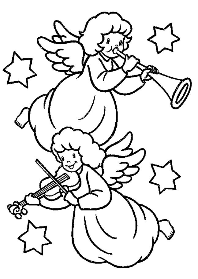 55 Angel Coloring Pages For Christmas 39