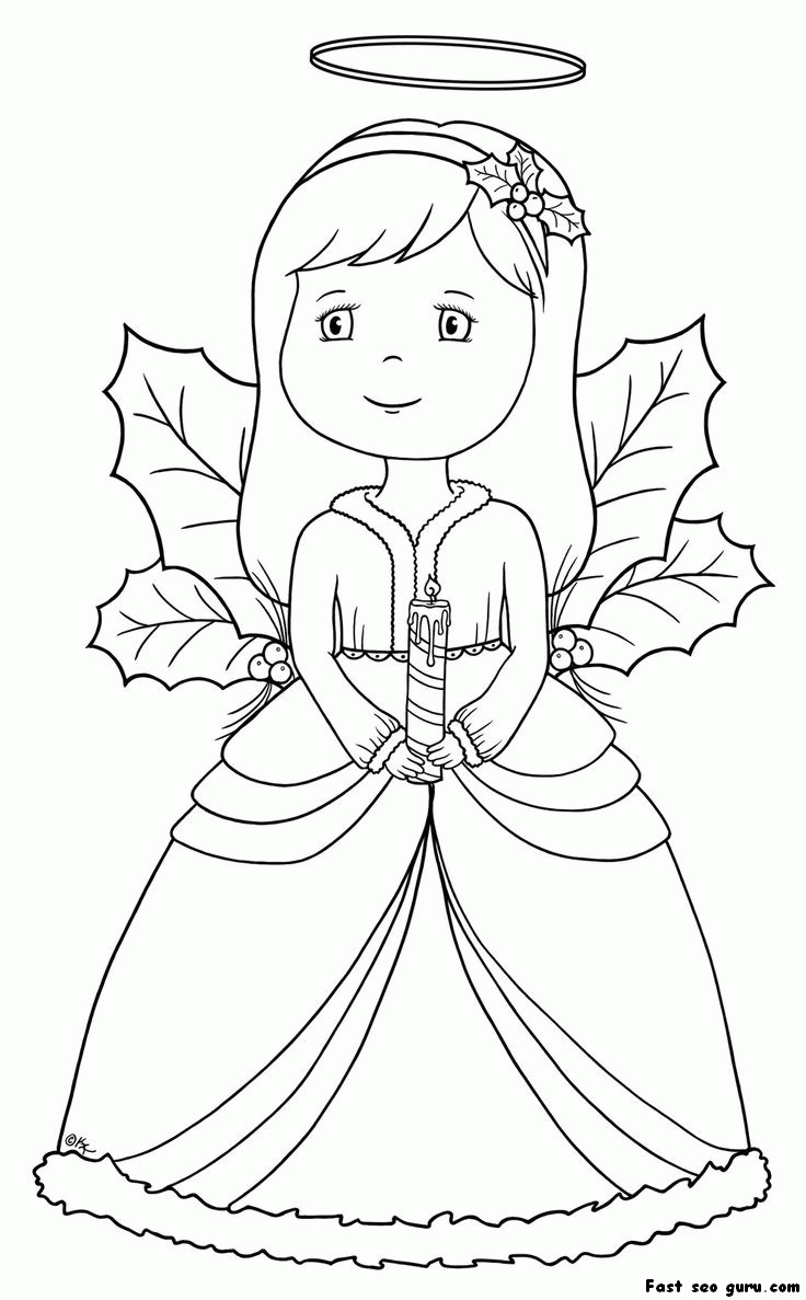 55 Angel Coloring Pages For Christmas 72