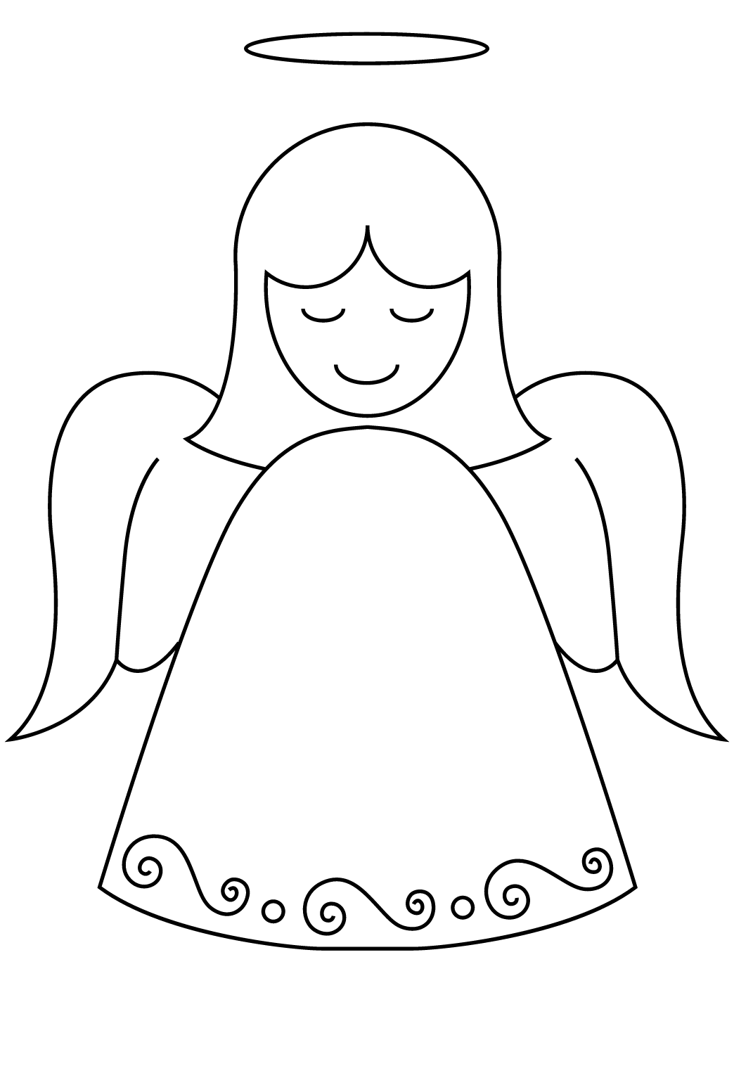 55 Angel Coloring Pages For Christmas 73