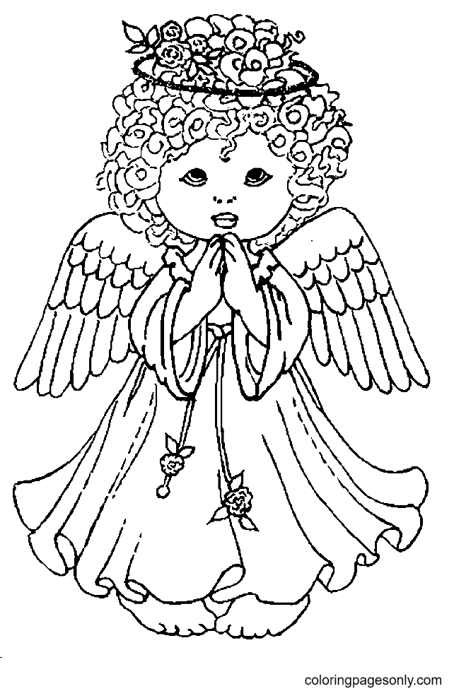 55 Angel Coloring Pages For Christmas 76