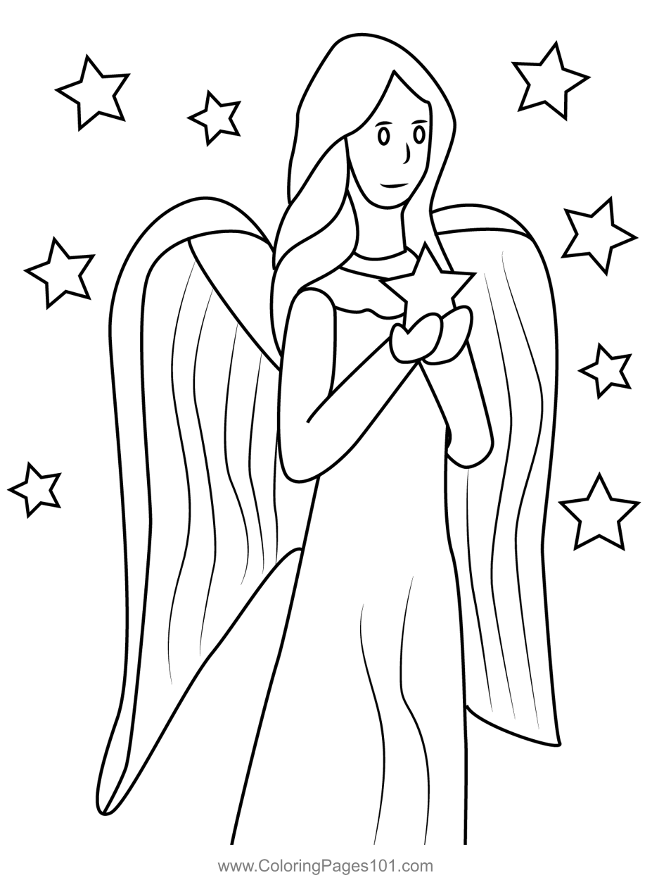 55 Angel Coloring Pages For Christmas 78