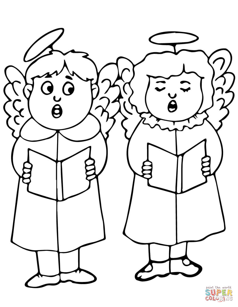 55 Angel Coloring Pages For Christmas 79