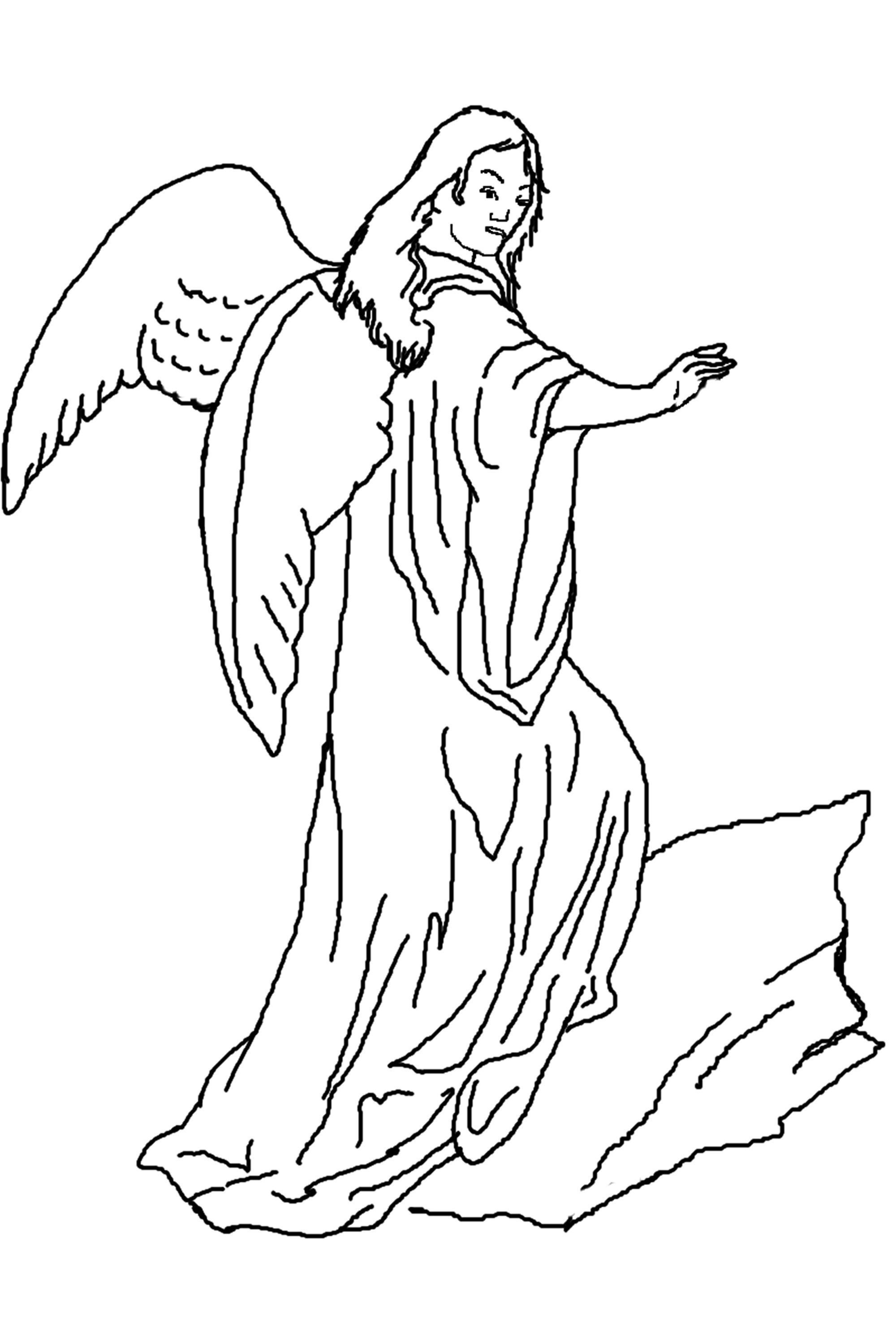 55 Angel Coloring Pages For Christmas 80