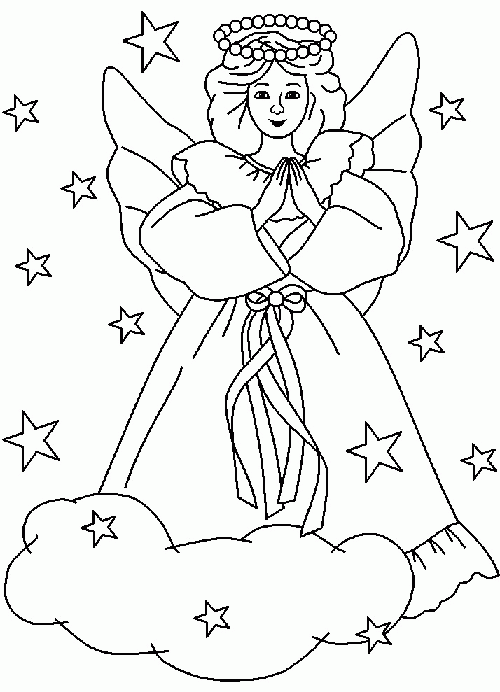 55 Angel Coloring Pages For Christmas 82