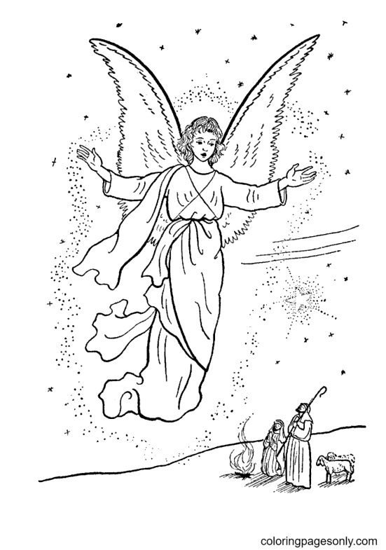 55 Angel Coloring Pages For Christmas 85