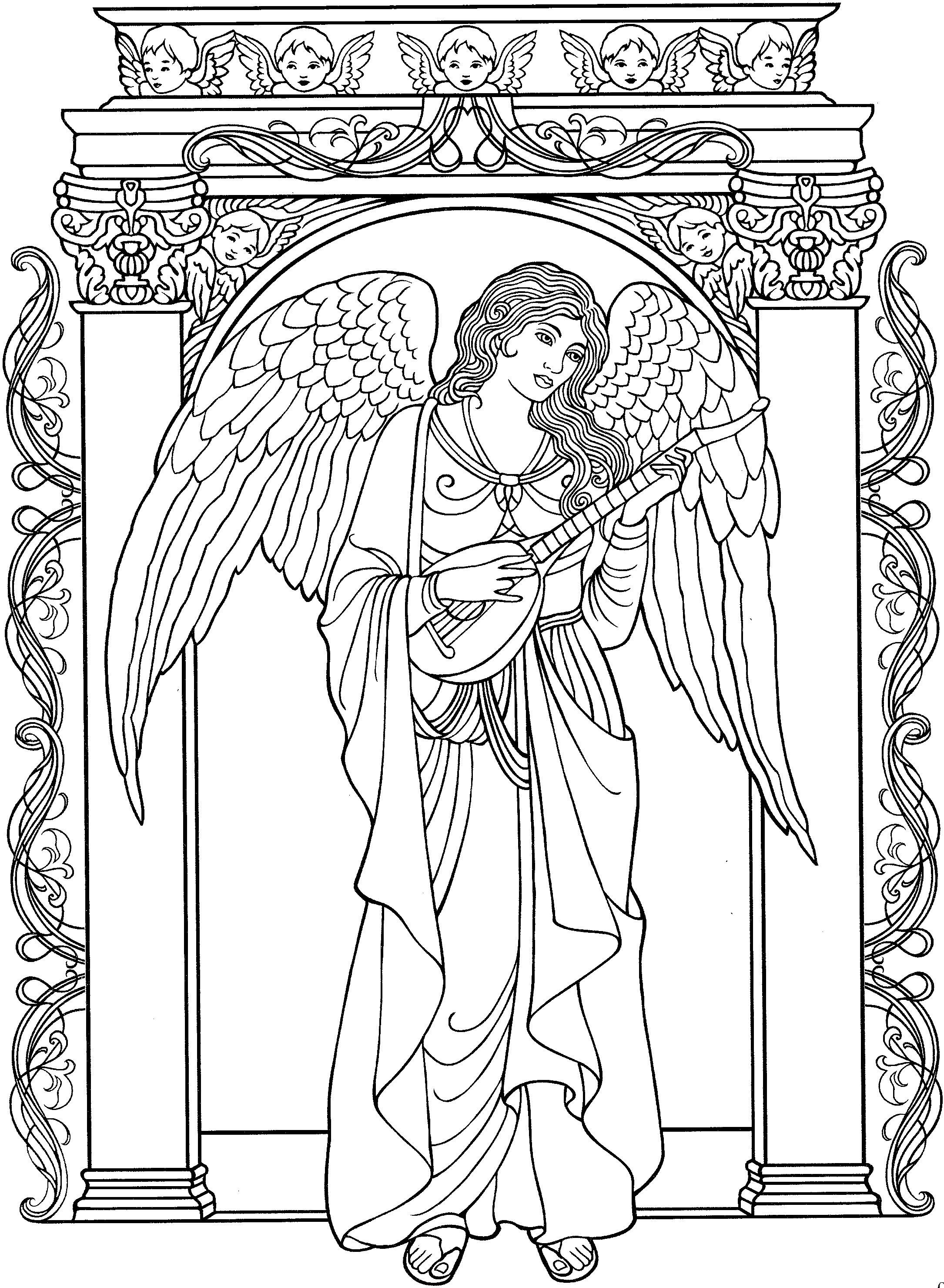 55 Angel Coloring Pages For Christmas 91