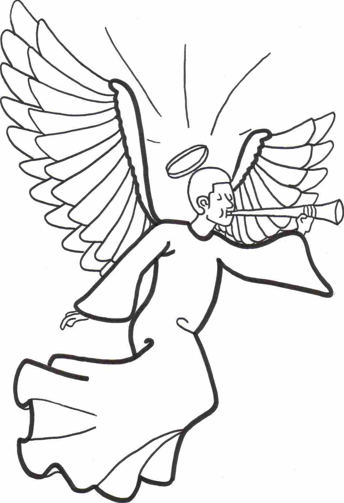 55 Angel Coloring Pages For Christmas 96