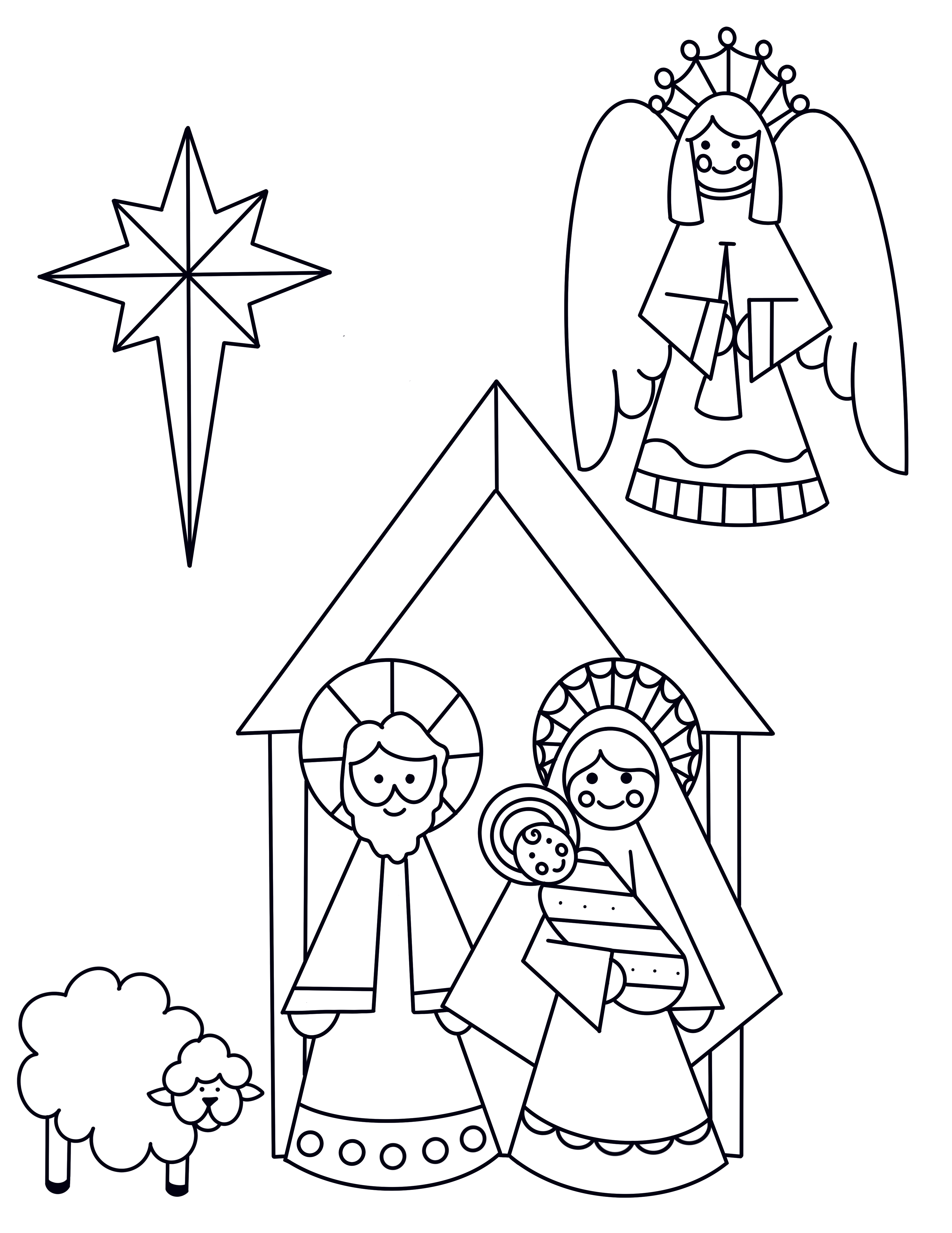 65 Nativity Coloring Sheets 28