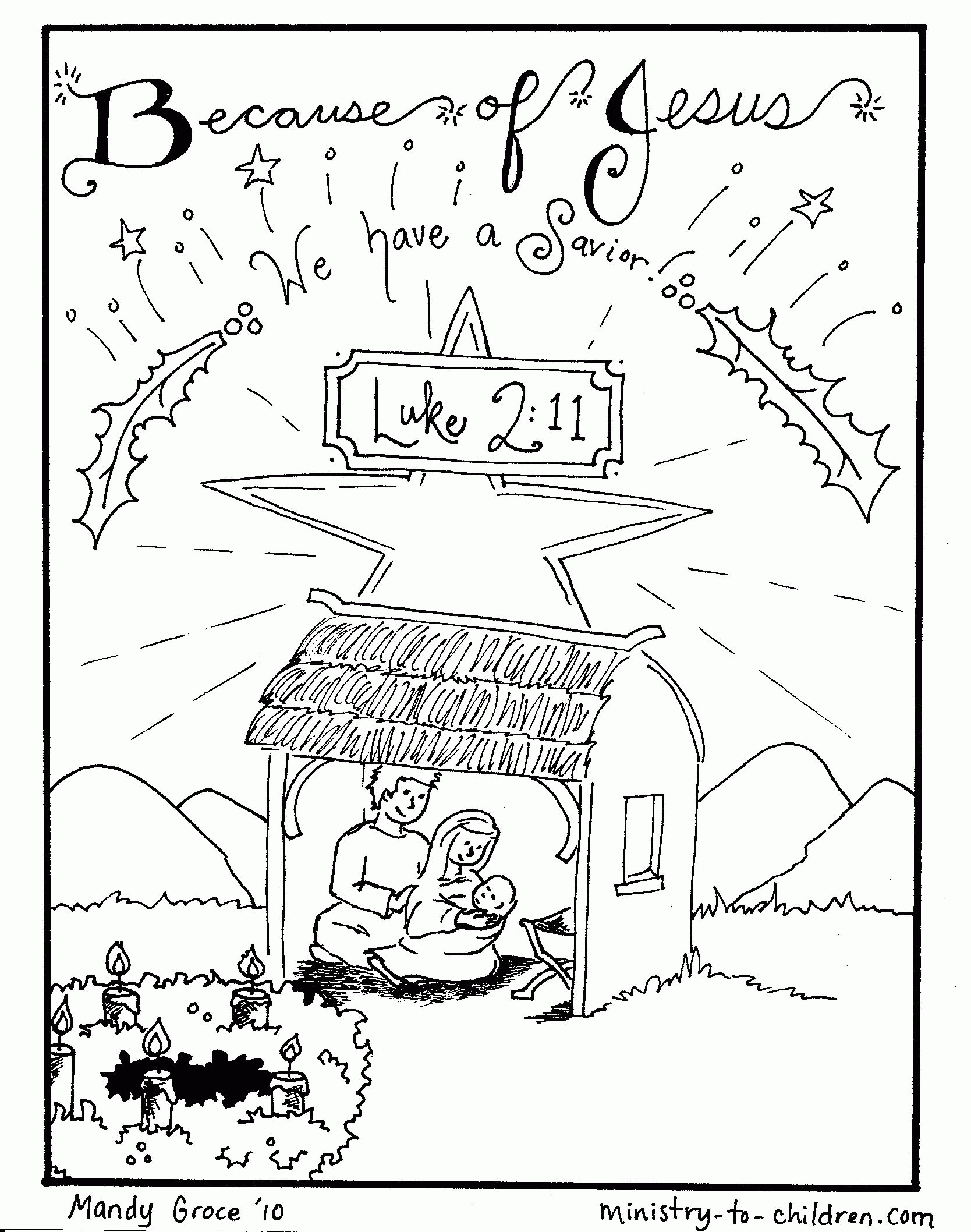 65 Nativity Coloring Sheets 29