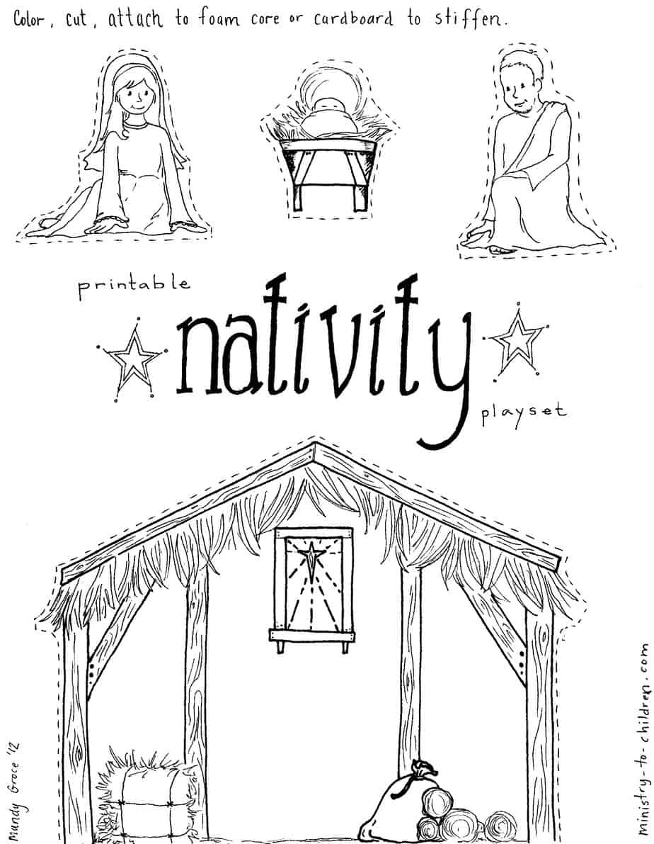 65 Nativity Coloring Sheets 30