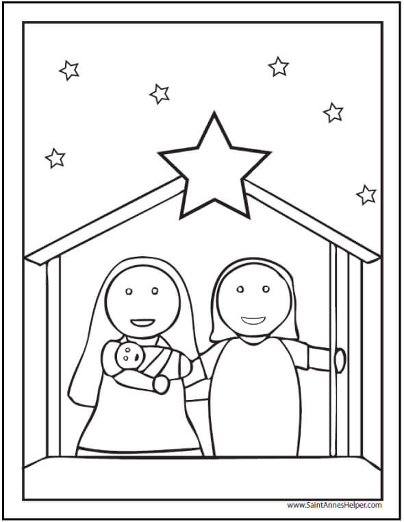 65 Nativity Coloring Sheets 31