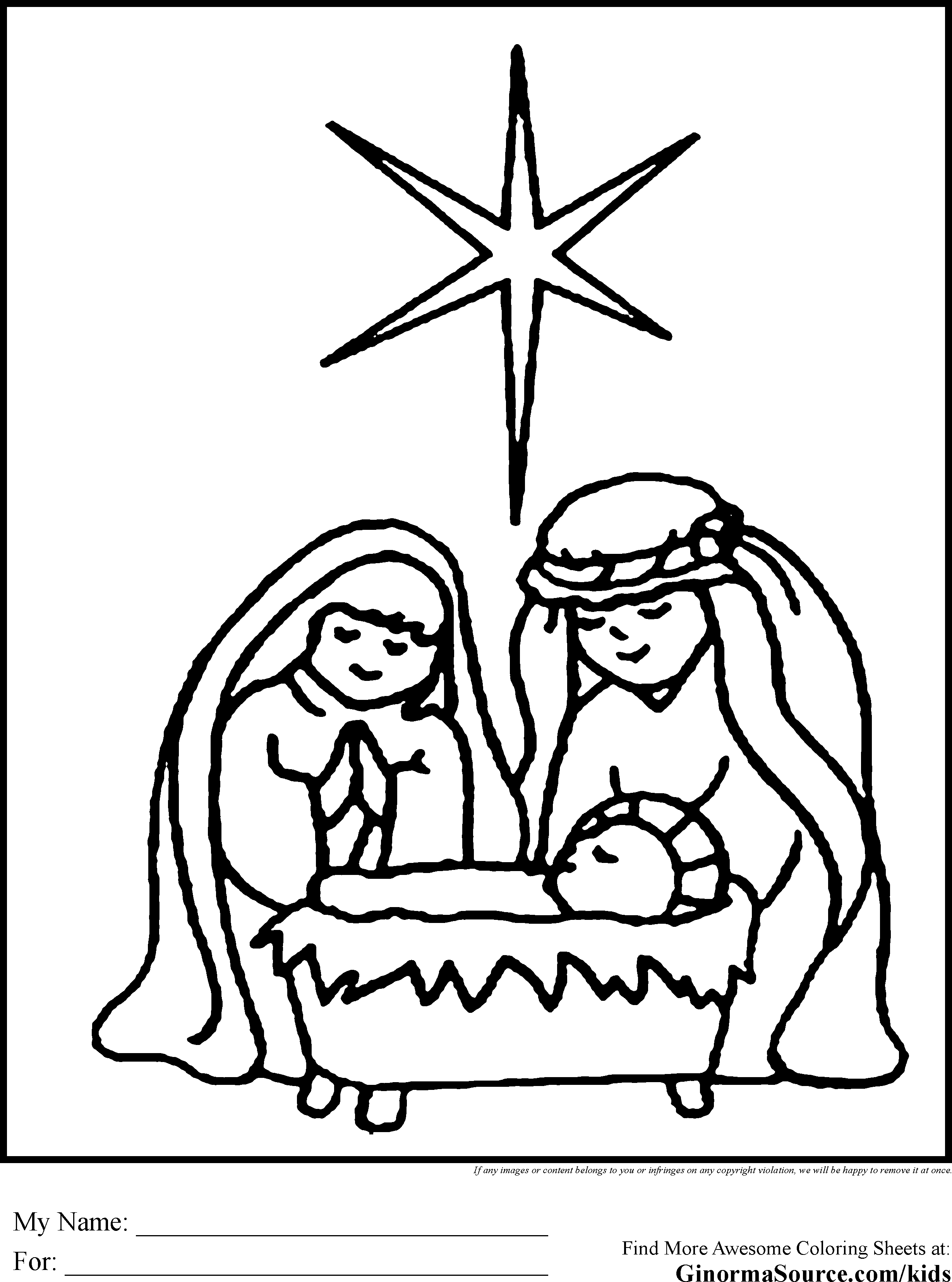 65 Nativity Coloring Sheets 36