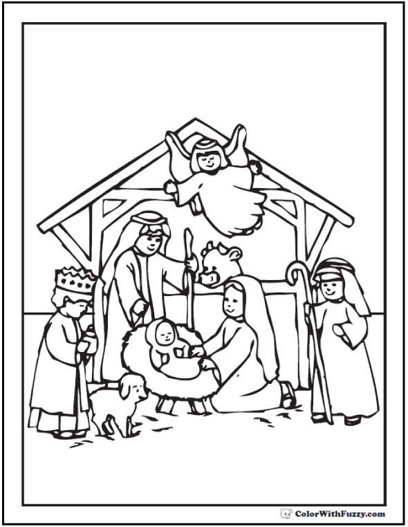 65 Nativity Coloring Sheets 37