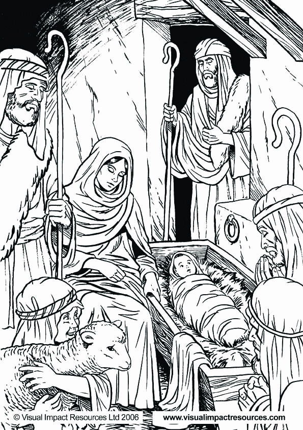 65 Nativity Coloring Sheets 41