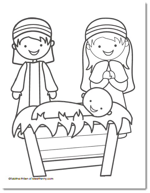 65 Nativity Coloring Sheets 53