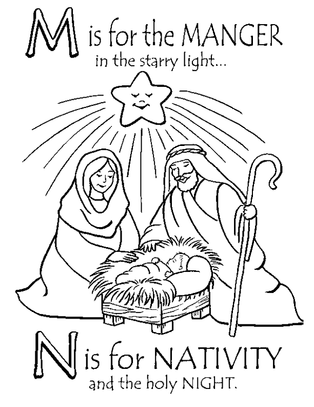 65 Nativity Coloring Sheets 55