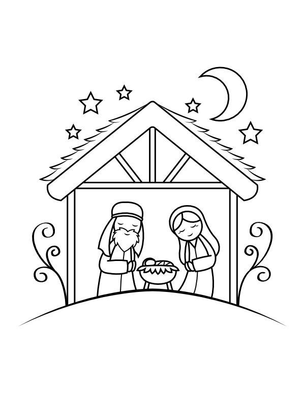 65 Nativity Coloring Sheets 56