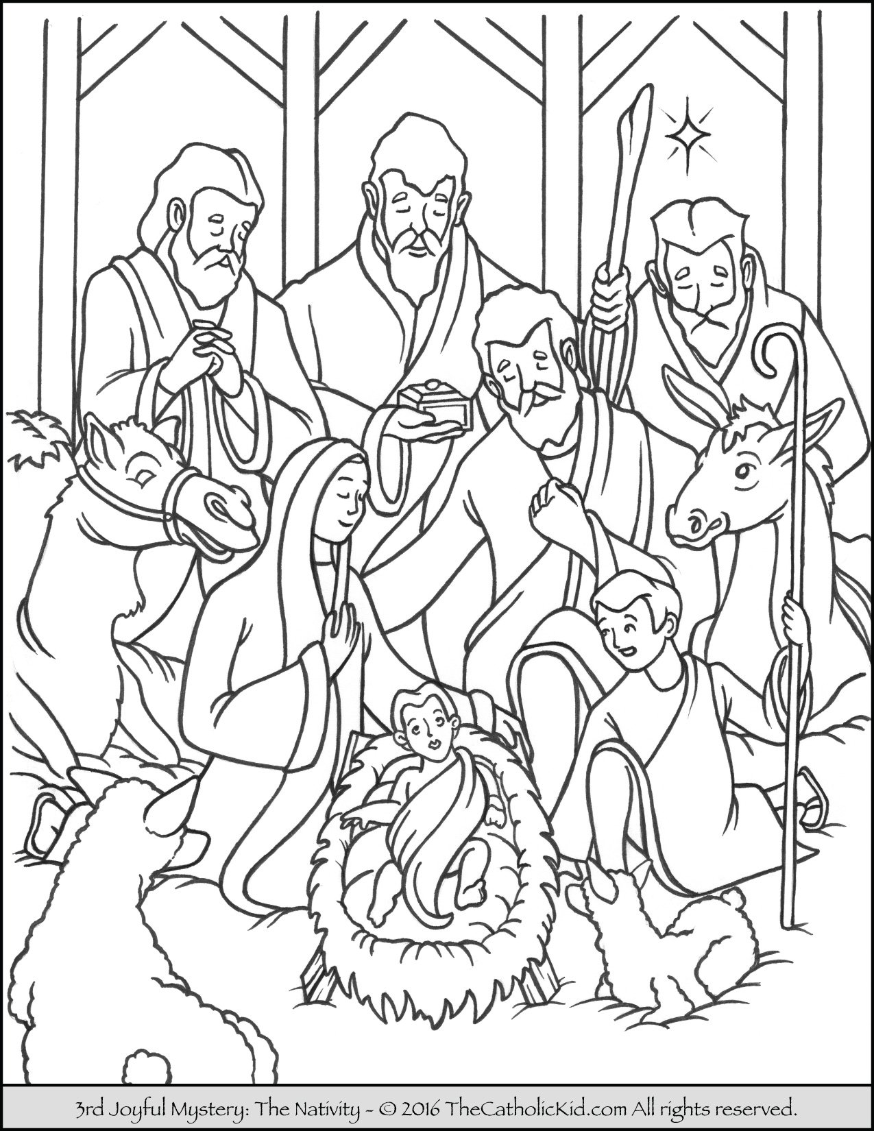 65 Nativity Coloring Sheets 58