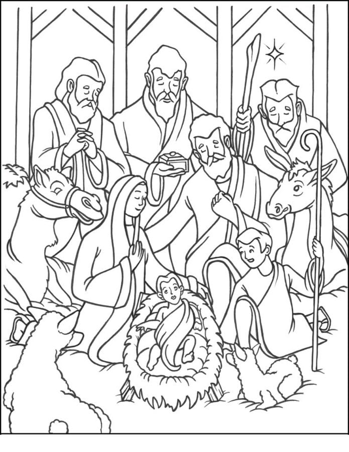 65 Nativity Coloring Sheets 67