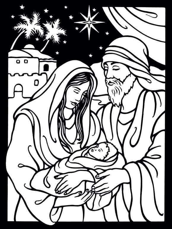 65 Nativity Coloring Sheets 76