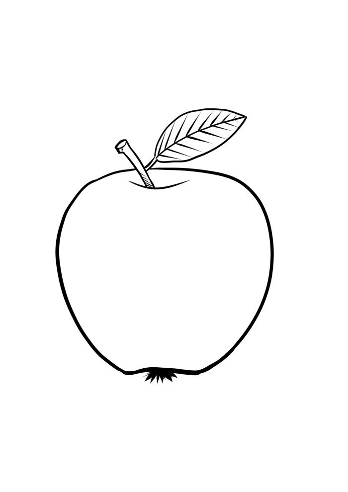 Apple Coloring Picture 13