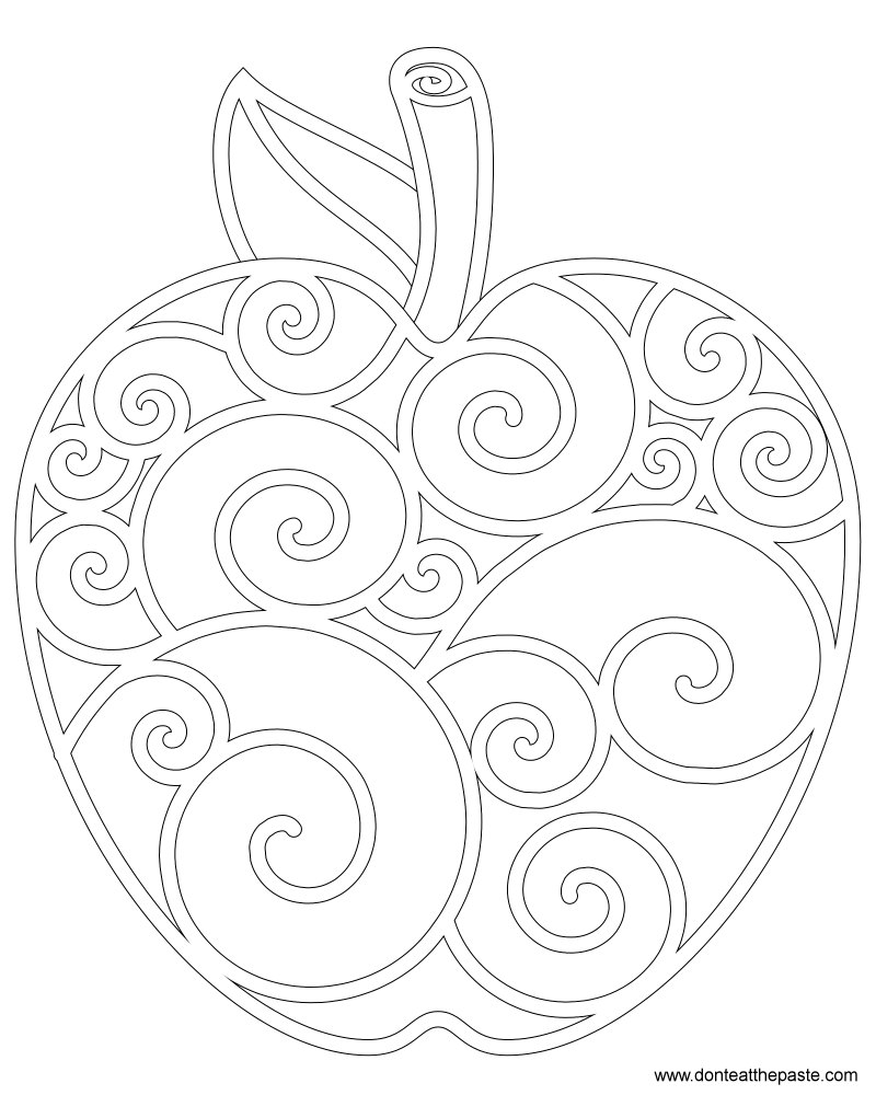 Apple Coloring Picture 17