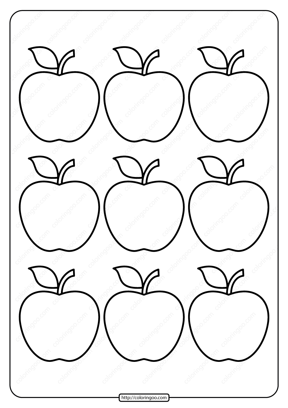 Apple Coloring Picture 19