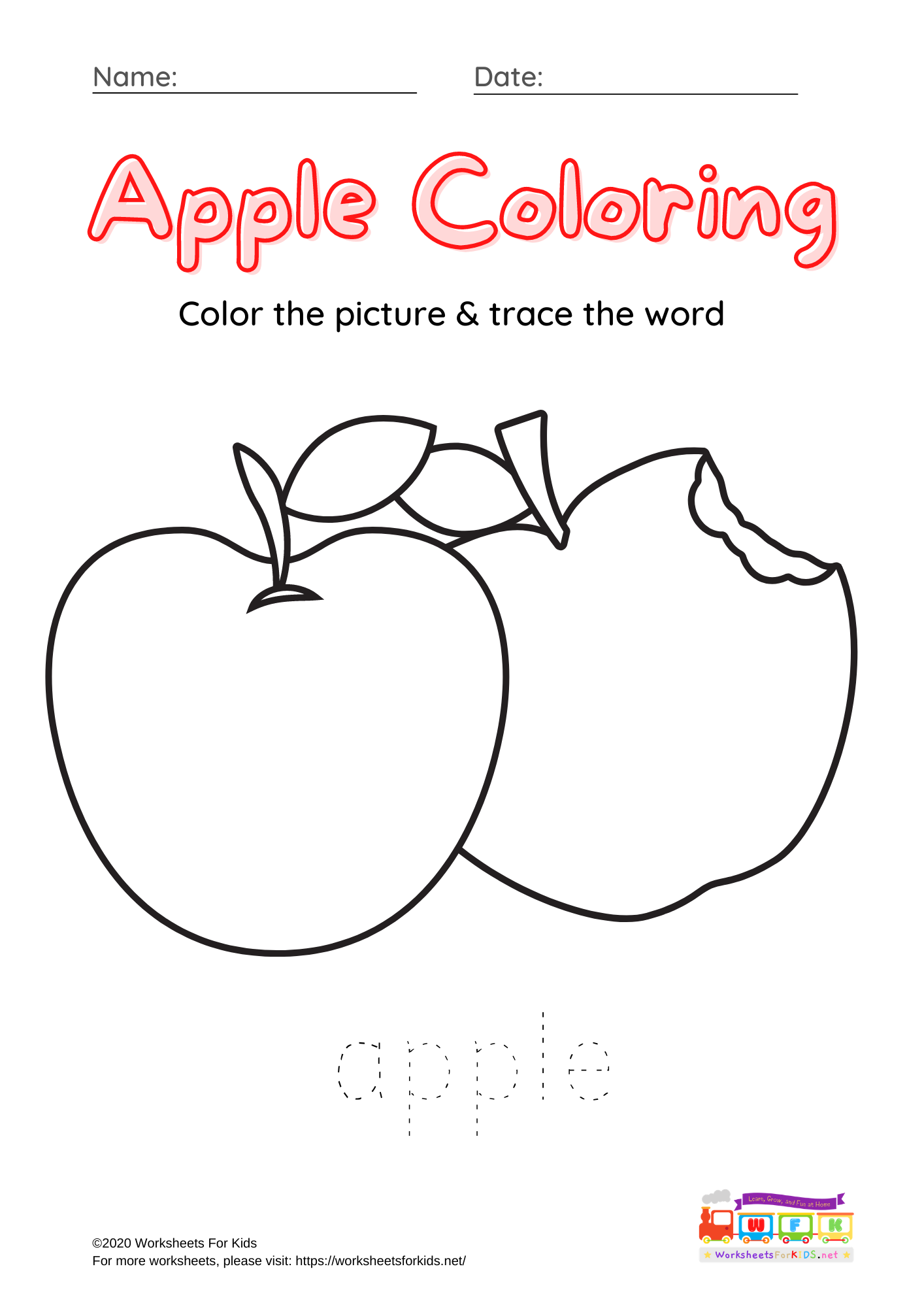 Apple Coloring Picture 39