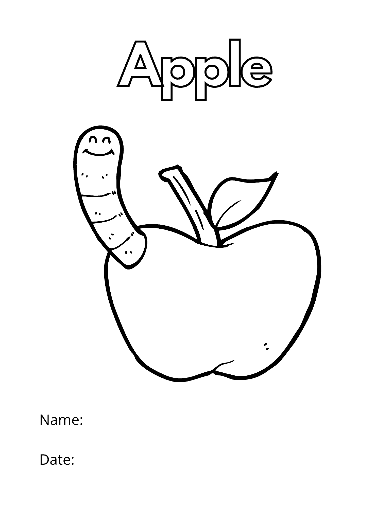 Apple Coloring Picture 46