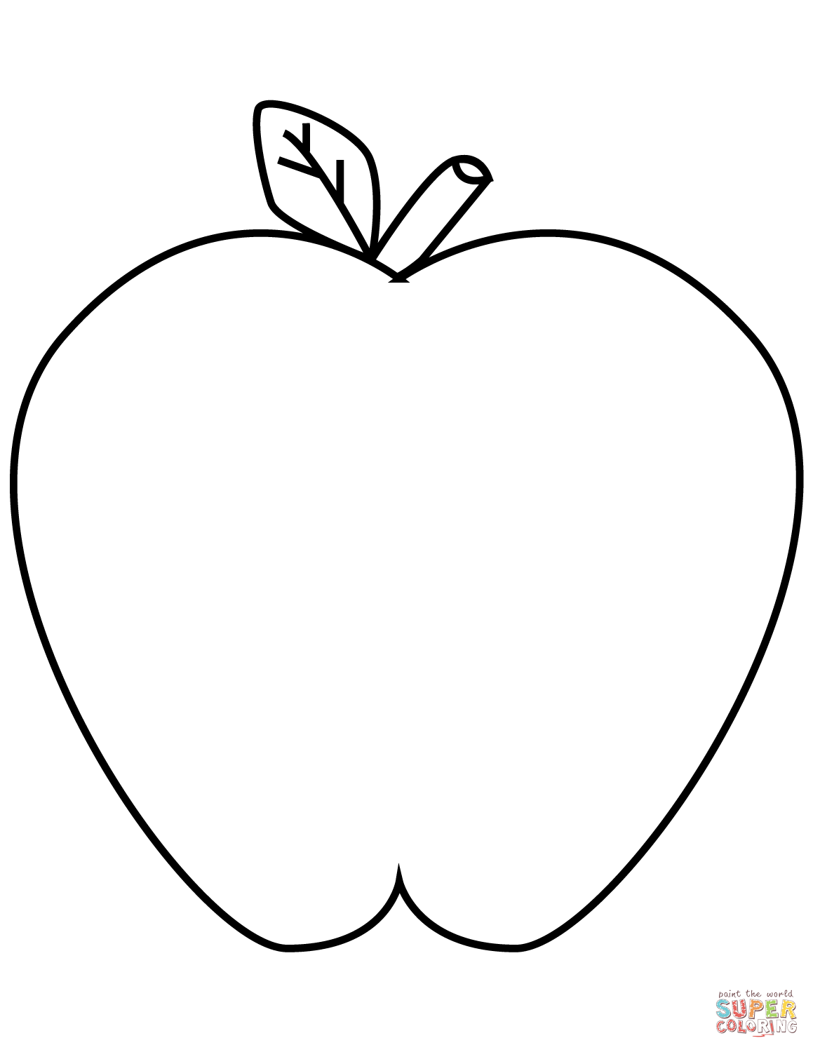 Apple Coloring Picture 47