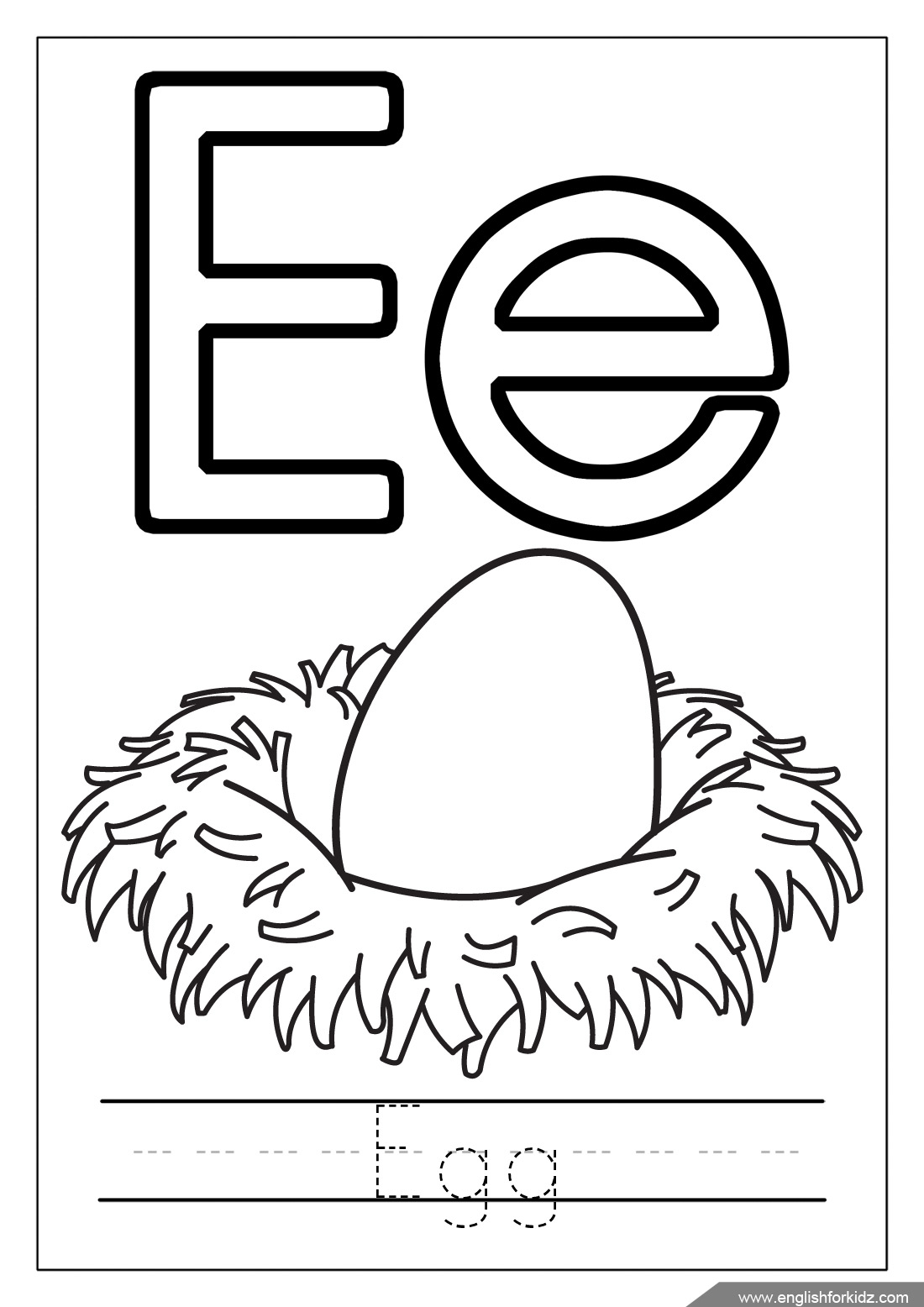 E Coloring Page 35