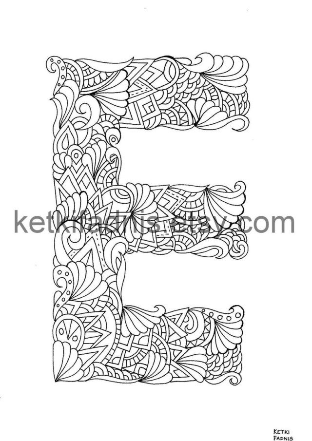 E Coloring Page 43