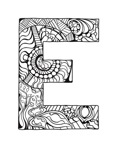 E Coloring Page 49