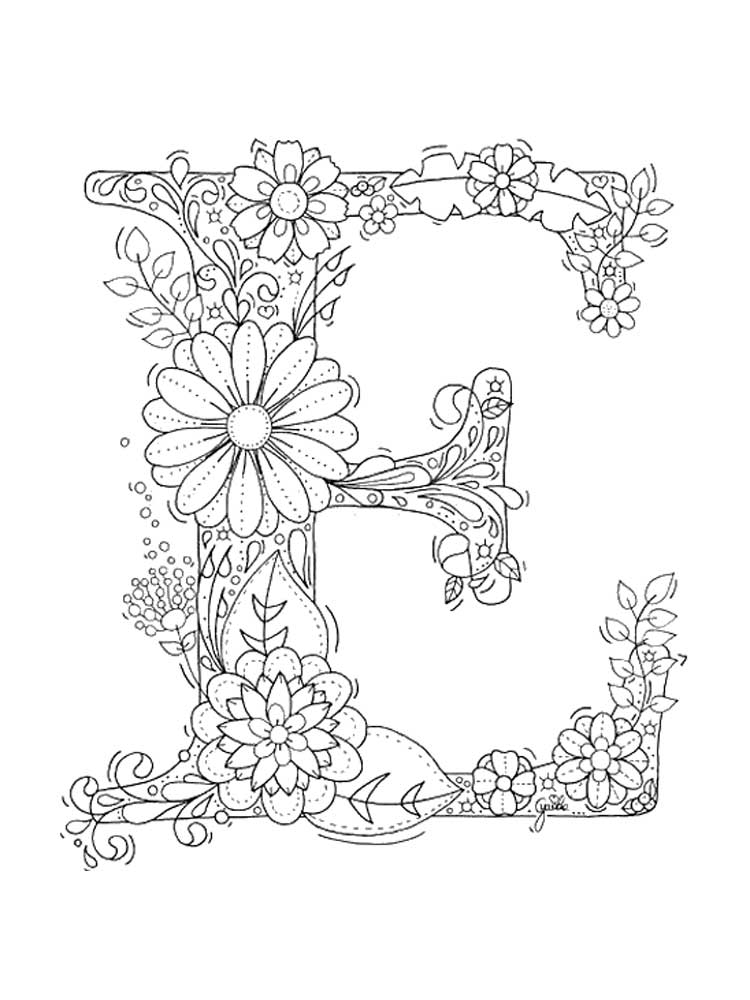 E Coloring Page 50