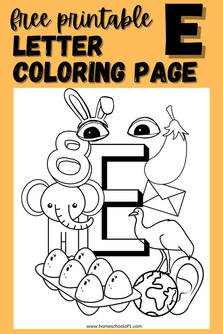 E Coloring Page 52