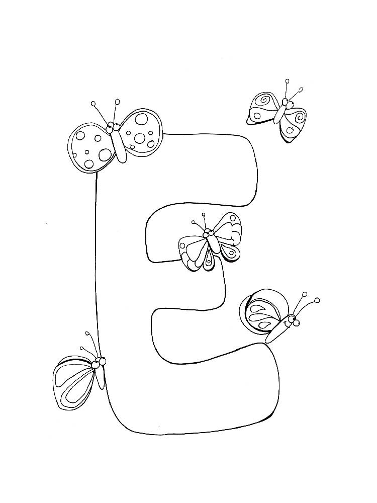 E Coloring Page 53