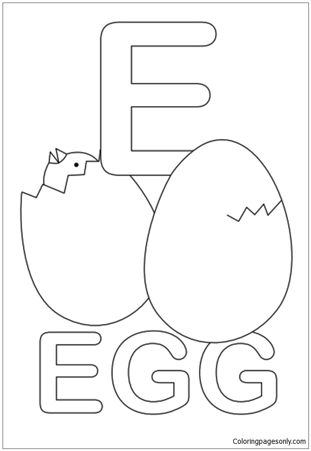 E Coloring Page 54