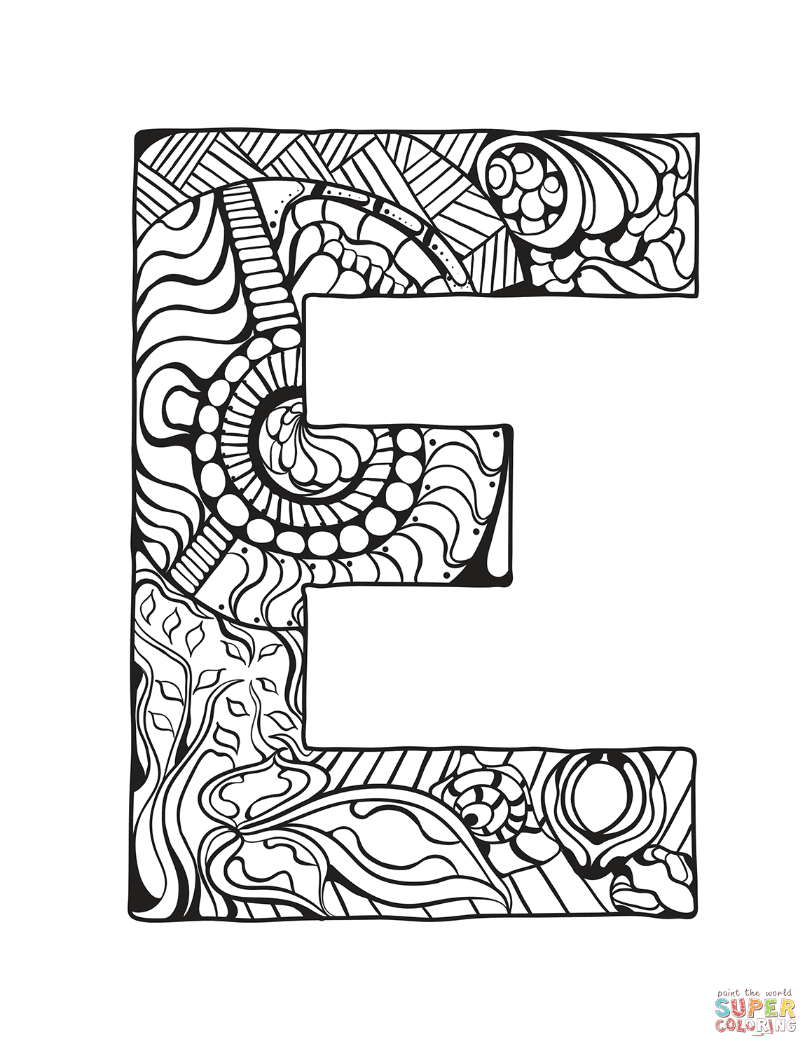 E Coloring Page 56